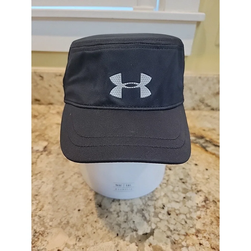 Under Armour UA Code Black Panel Golf Hat Cap Size M/L Flex Stretch Black